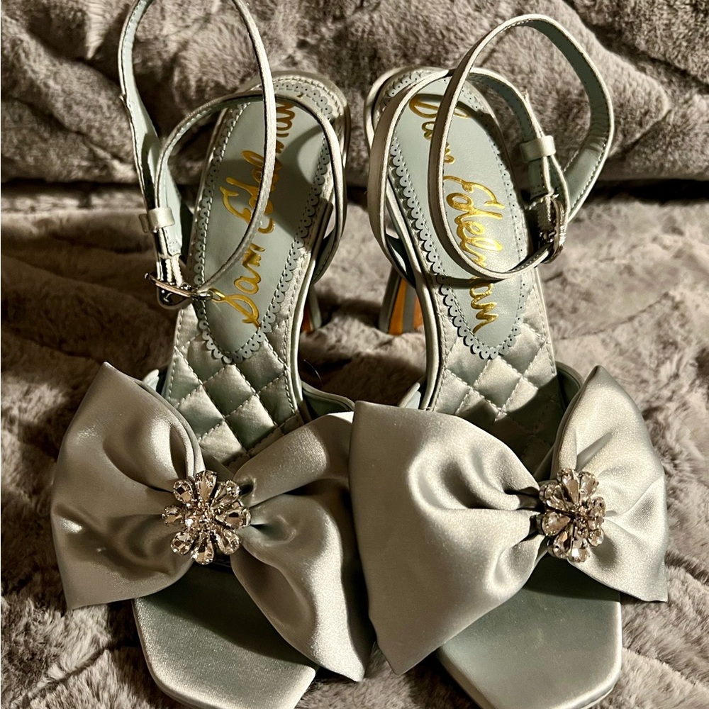 Sam Edelman Metallic Bow Heels